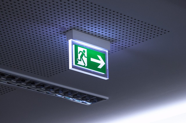 emergency lighting maintenance in green and white